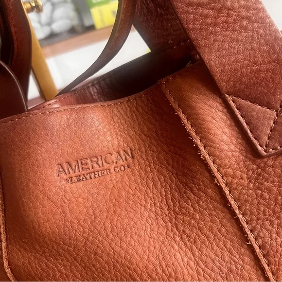 Vintage American Leather Co. Brown Leather Hobo Crossbody Bag Slouchy - Picture 2 of 11